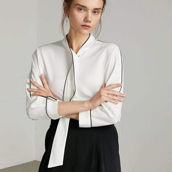 J.ING Bolt White Contrast Top - Picture 3 of 9